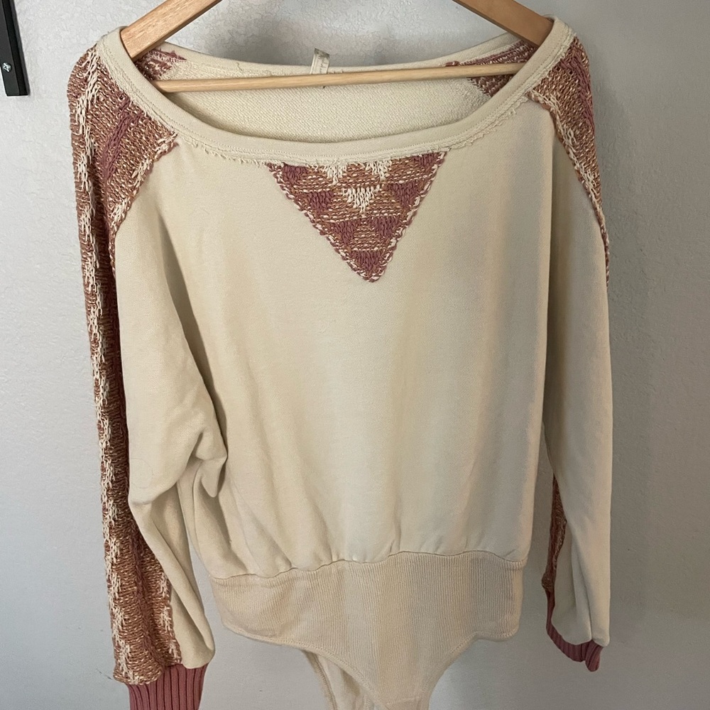 Free people sweater bodysuit in medium
